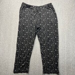 Van Heusen Pajama Pants Mens XXL Black Space Planet Galaxy Lounge Sleepwear
